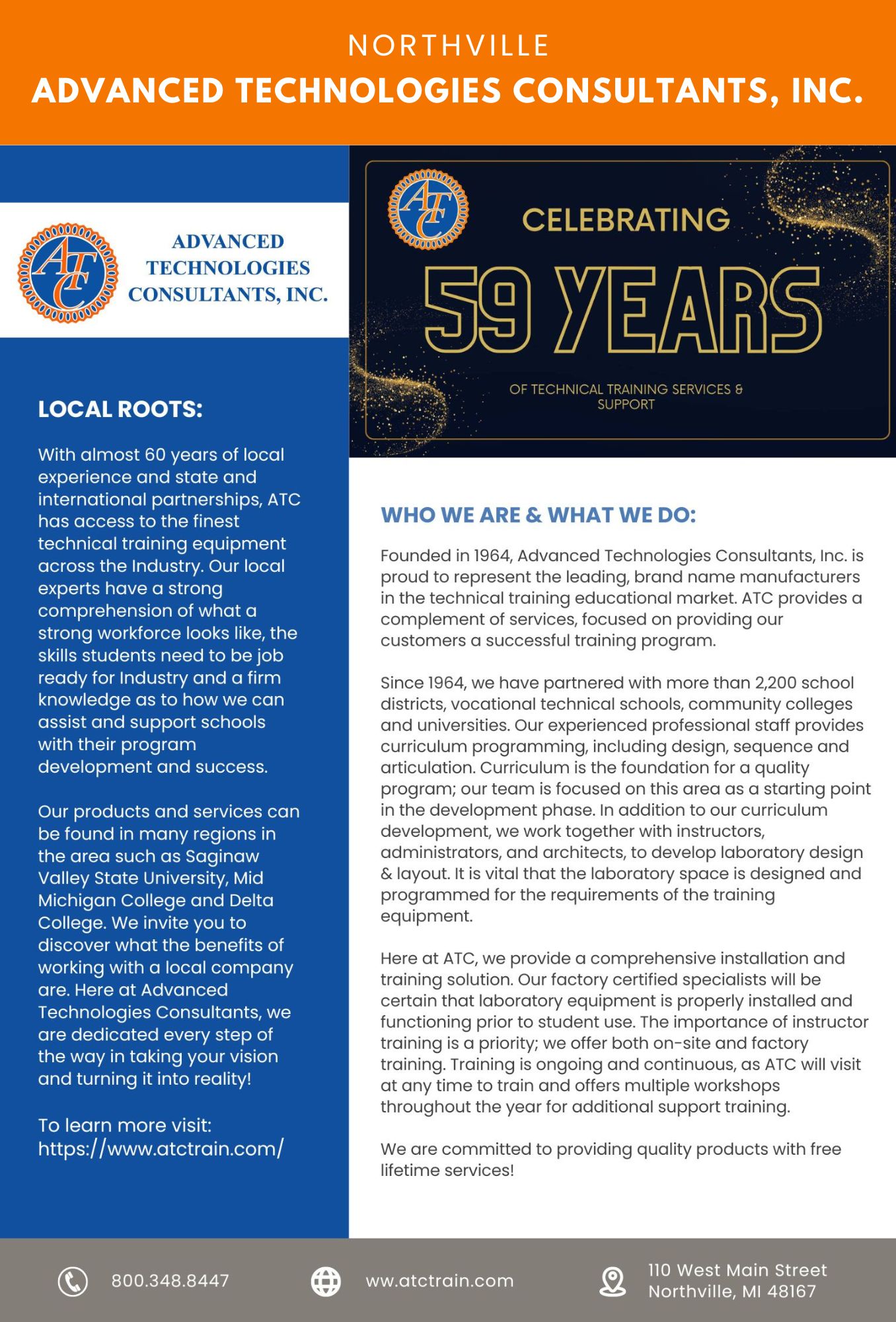 Advanced Technologies Consultants, celebrating 59 years.