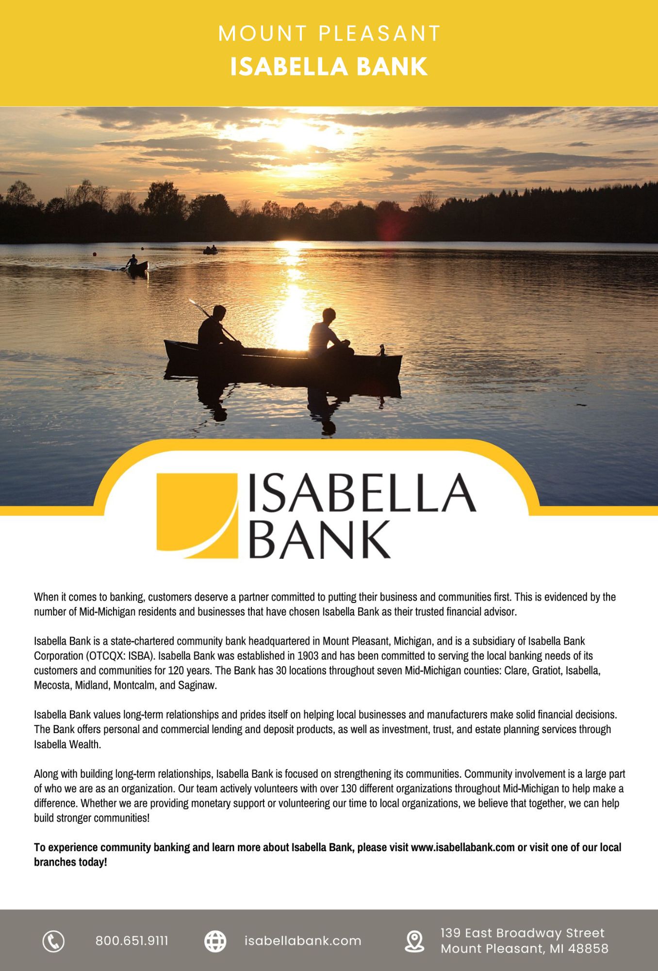 Isabella Bank, Mount Pleasant, Michigan, sunset canoeing.