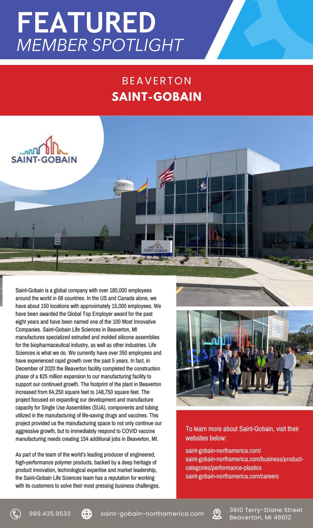 Saint-Gobain Beaverton site, global company overview.