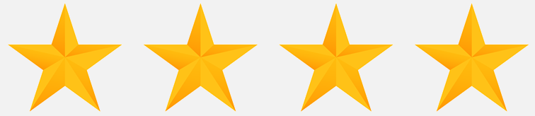 Four gold stars in a row