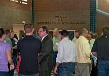 Group gathering at School of Engineering and Technology.